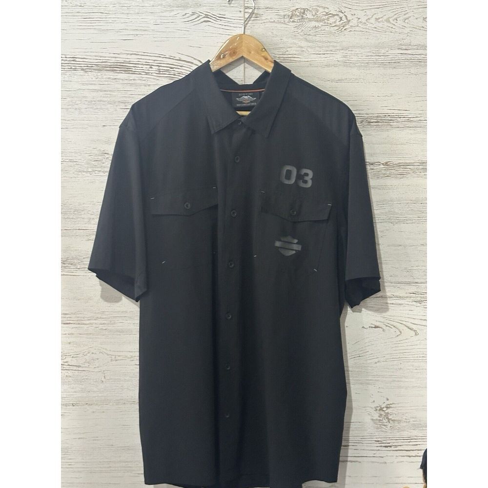 Harley Davidson Men's Performance Button Up Size 2XL